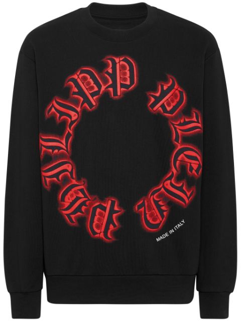 Philipp Plein logo-print cotton sweatshirt Men