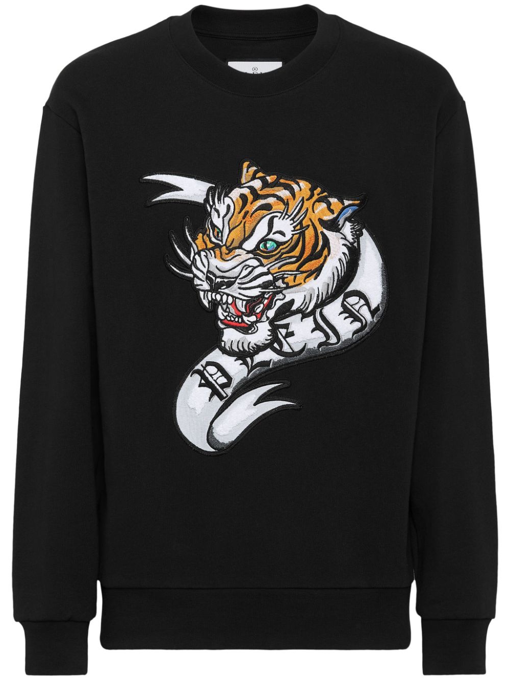 Philipp Plein Tattoo-print Cotton Sweatshirt In Black