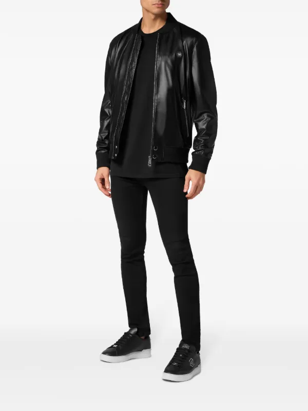 ジャケット・アウター PABLO VINCI Leather bomber jacket M Leather bomber jacket – Pablo vinci