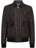 Philipp Plein classic-collar bomber jacket - Brown