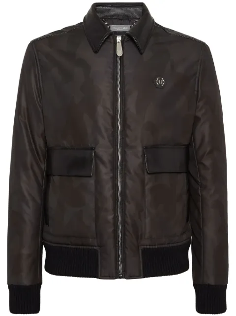 Philipp Plein classic-collar bomber jacket