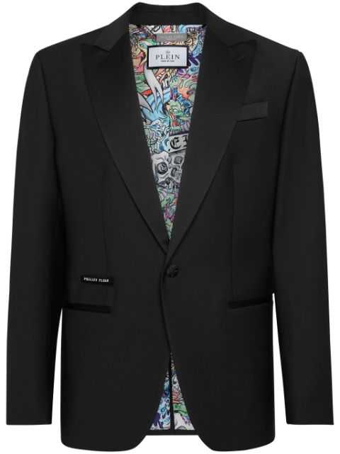 Philipp Plein beaded peak-lapel blazer Men