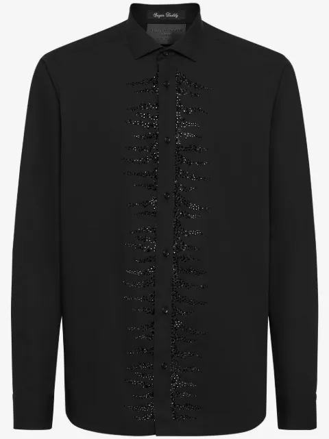 Philipp Plein shirt Sugar Daddy cut LS stones