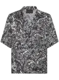 Philipp Plein Tattoo short-sleeve silk shirt - Black