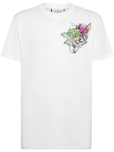 Philipp Plein Tattoo-print cotton T-shirt Men