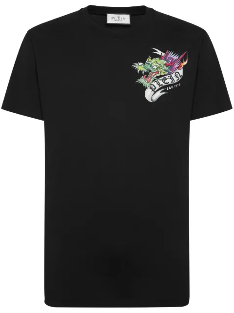 Philipp Plein Tattoo-print cotton T-shirt