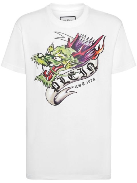 Philipp Plein Tattoo-print cotton T-shirt Men