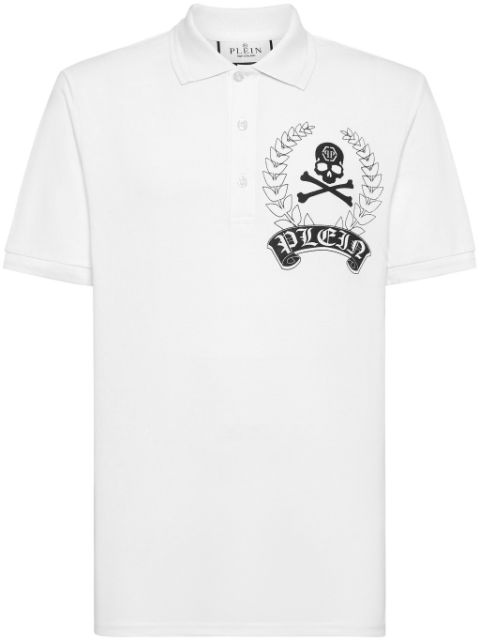 Philipp Plein graphic-print cotton polo shirt Men