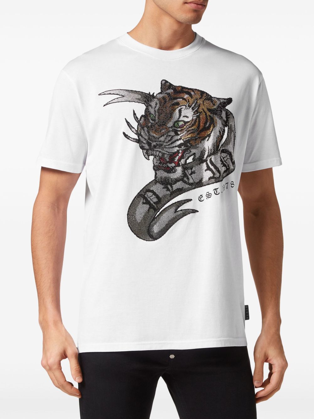 Philipp Plein Tattoo-print cotton T-shirt Men