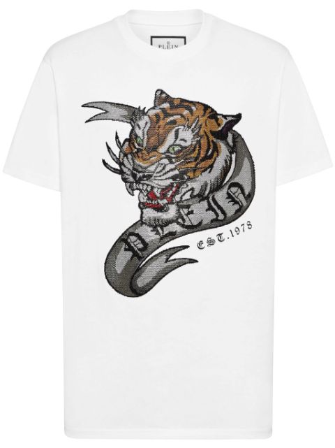 Philipp Plein Tattoo-print cotton T-shirt Men