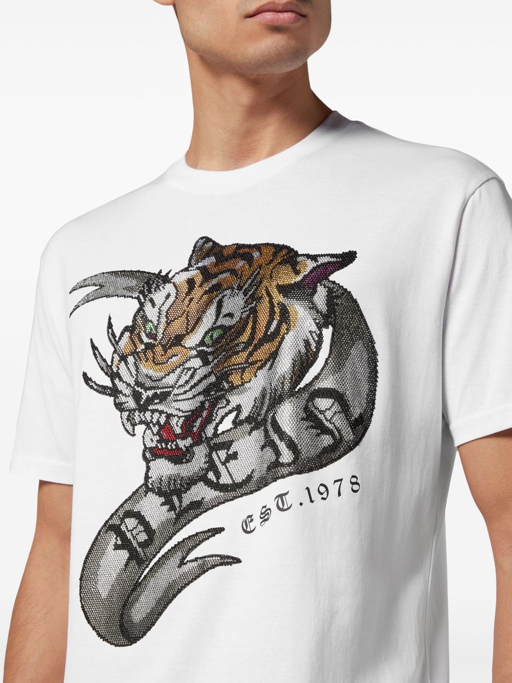 Philipp Plein Tattoo-print cotton T-shirt Men