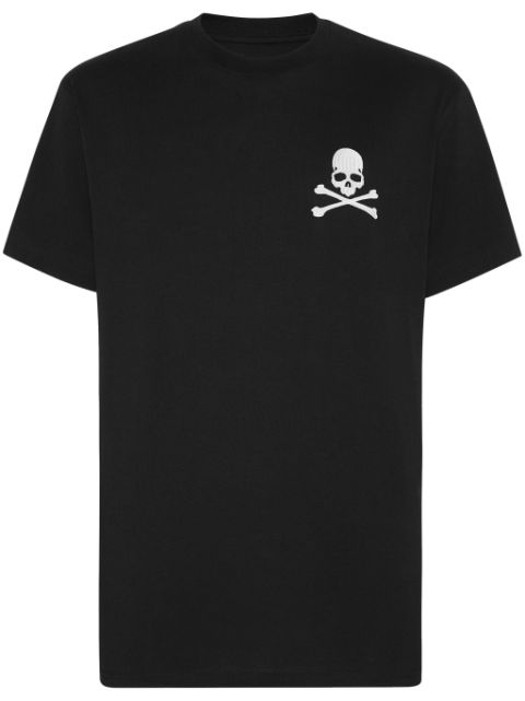 Philipp Plein skull-embroidery cotton T-shirt Men