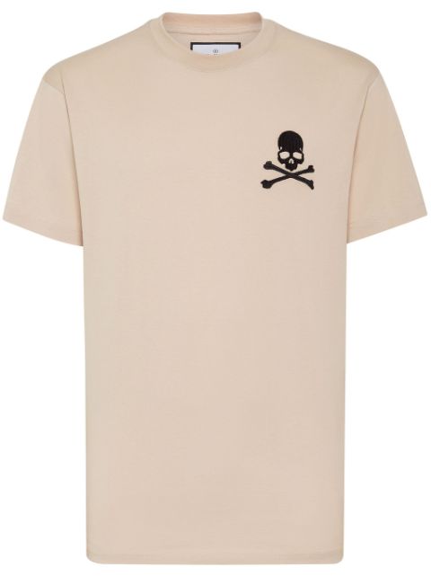 Philipp Plein skull-embroidery cotton T-shirt Men