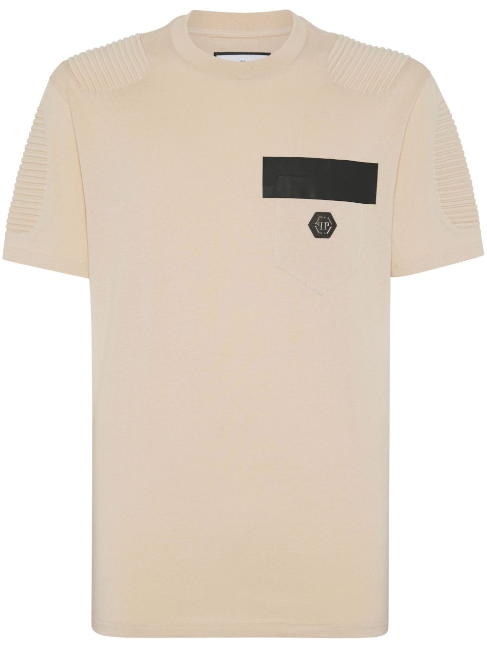Philipp Plein Logo-appliqué Cotton T-shirt In Neutrals