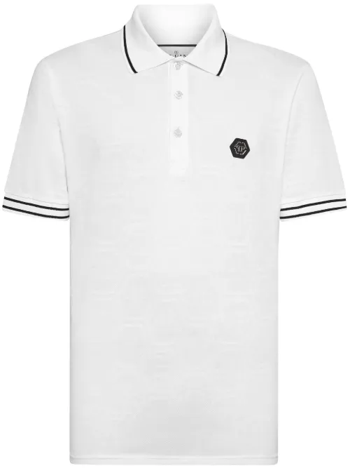 Polo en coton à logo appliqué - Philipp Plein - Modalova