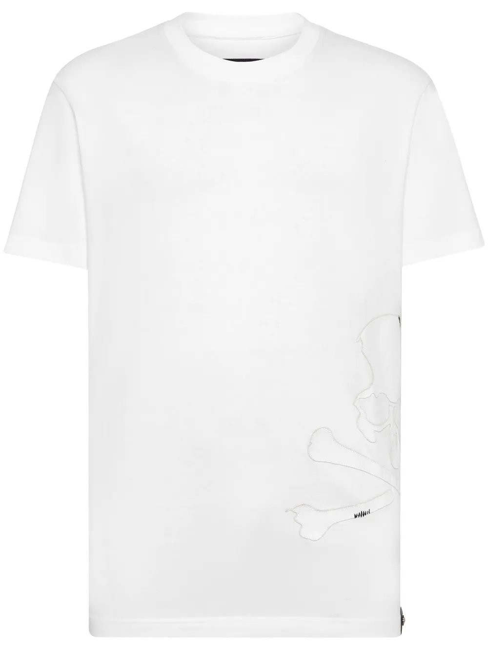Philipp Plein T-shirt con stampa Skull&Bones - Bianco