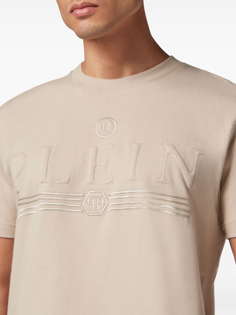 Philipp Plein T-shirt met logoprint Beige