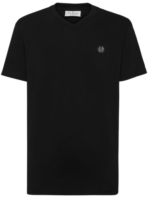 Philipp Plein logo-applique cotton T-shirt Men