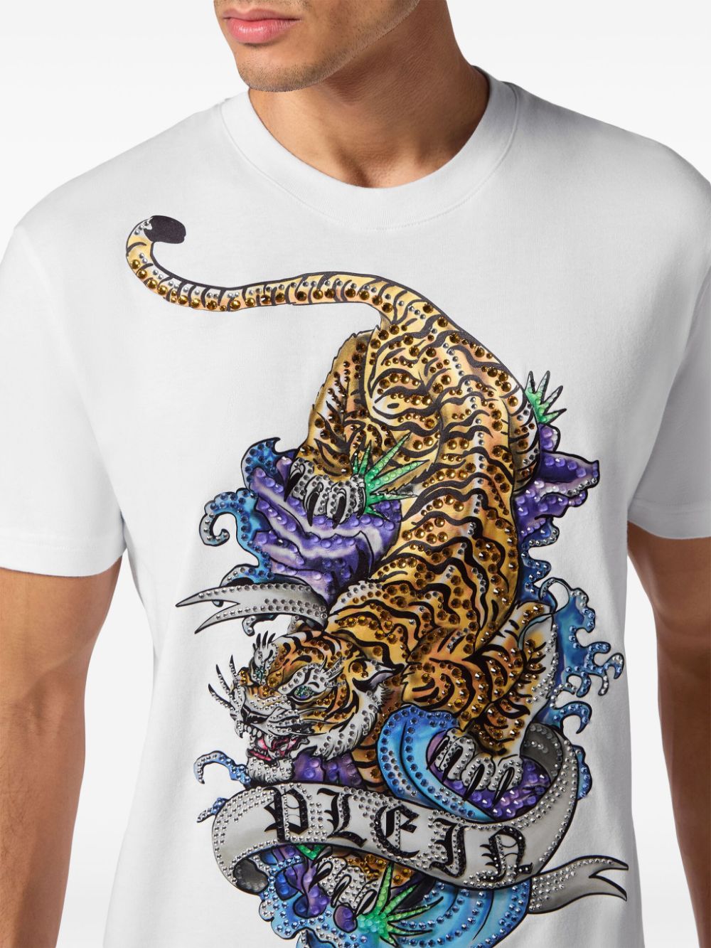 Philipp Plein Tattoo-print cotton T-shirt Men