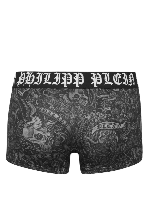 Philipp Plein ロゴ ボクサーパンツ | ブラック | FARFETCH JP