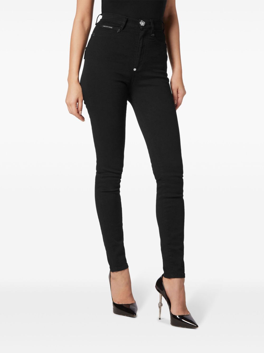 Shop Philipp Plein High-rise Skinny Jeans In Blue