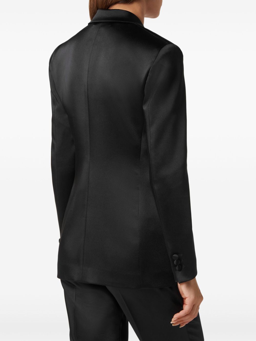 Philipp Plein satin-weave single-breasted blazer Women