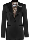 Philipp Plein satin-weave single-breasted blazer - Black