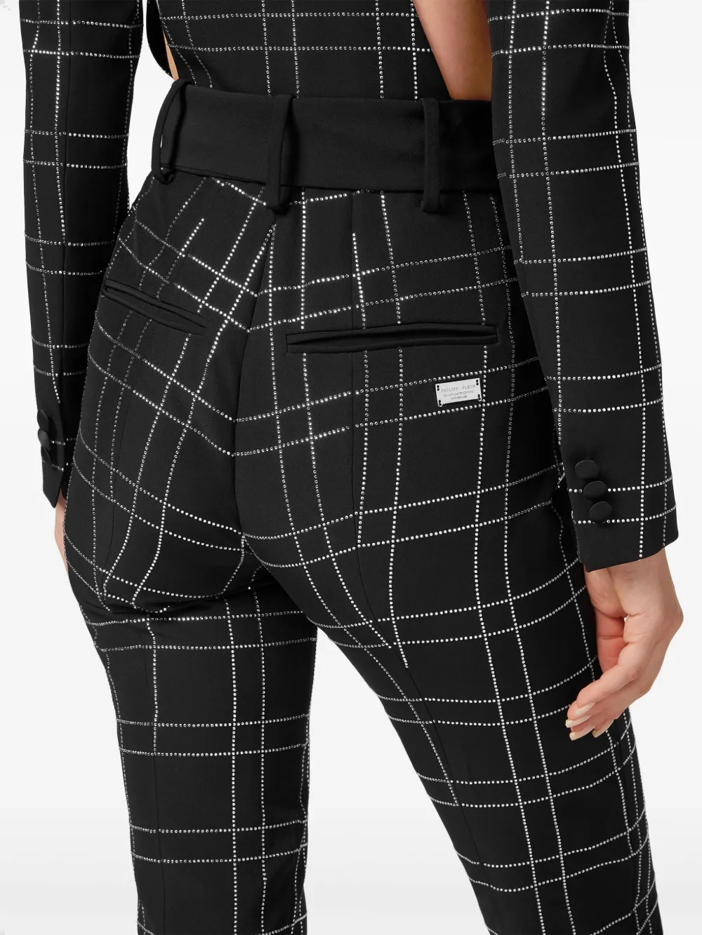 PHILIPP PLEIN CADY STRASS CUT-OUT JUMPSUIT