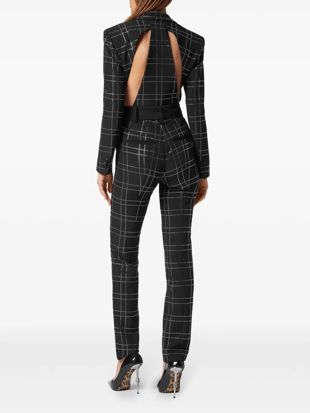 PHILIPP PLEIN CADY STRASS CUT-OUT JUMPSUIT