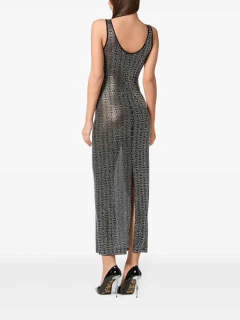 Philipp Plein crystal-monogram maxi dress FADCWRG3079PTE003N - 3