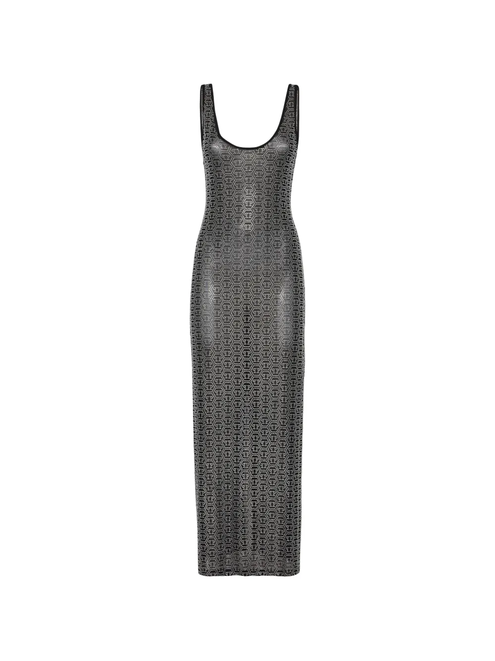 Philipp Plein Mni-jurk met kristallen monogram Zwart