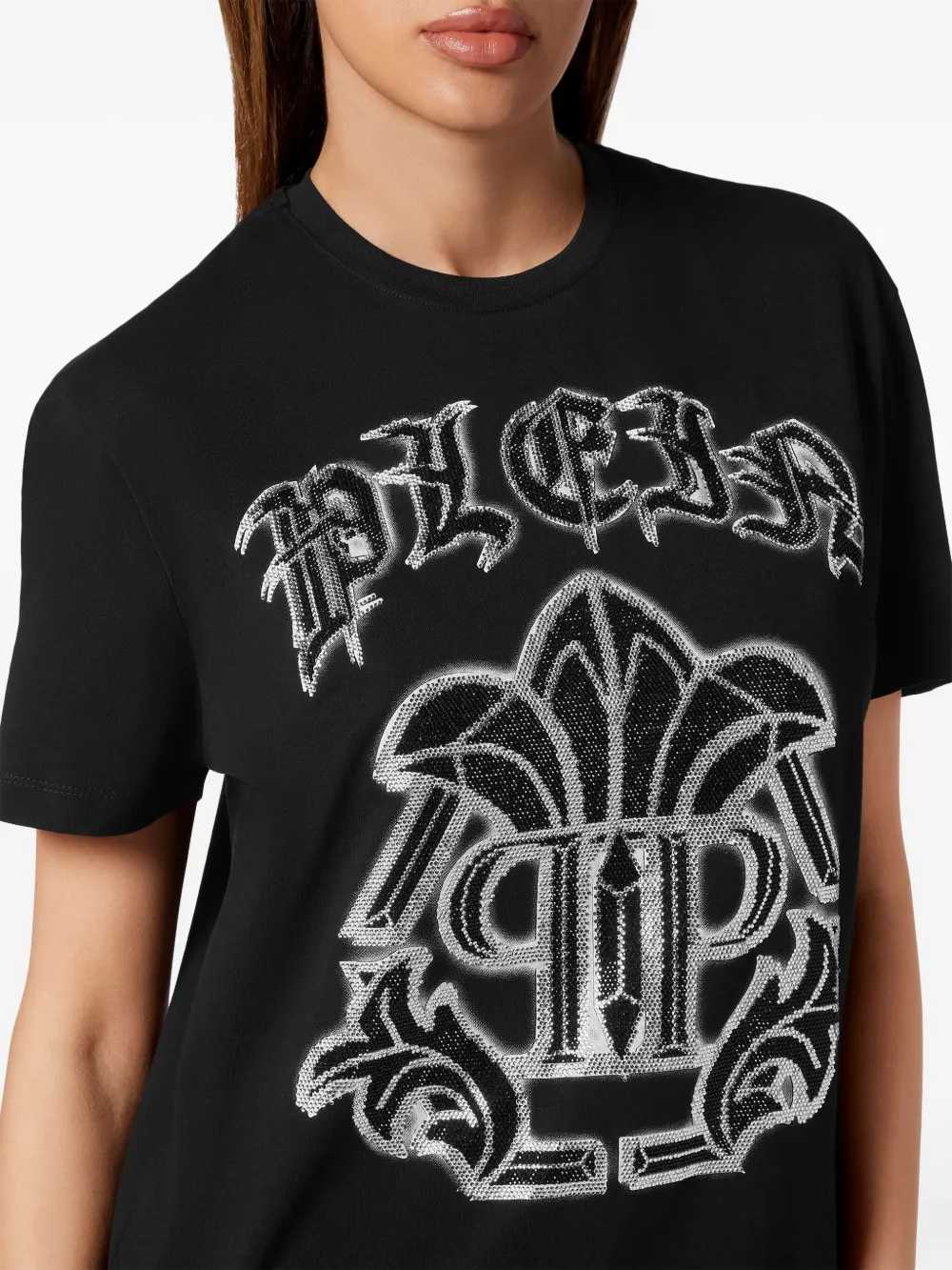Philipp Plein Katoenen T-shirt Zwart