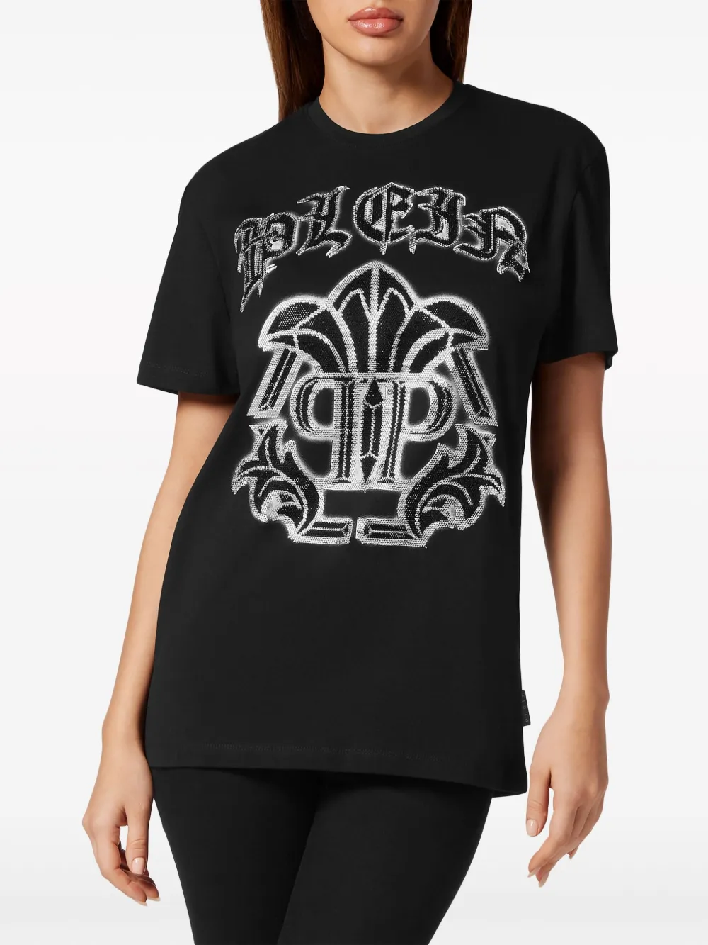 Philipp Plein Katoenen T-shirt Zwart