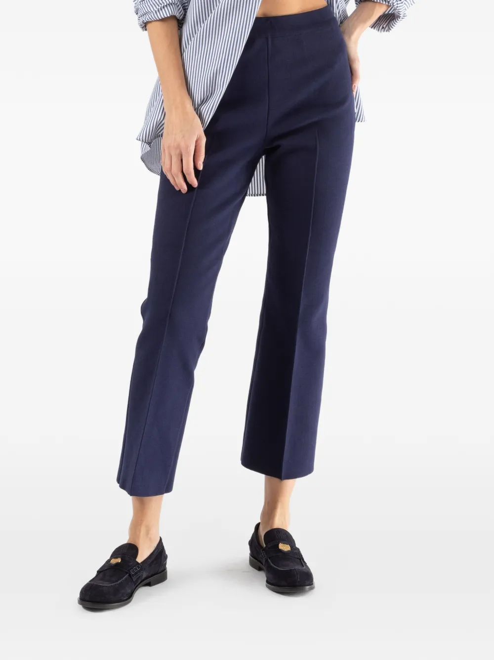 High Sport Kick pull-on cropped broek Blauw