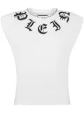 Philipp Plein Gothic Plein shoulder-pads tank top - White