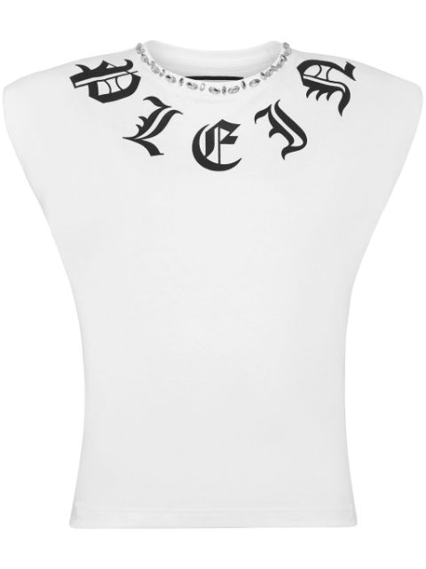 Philipp Plein Gothic Plein shoulder-pads tank top Women