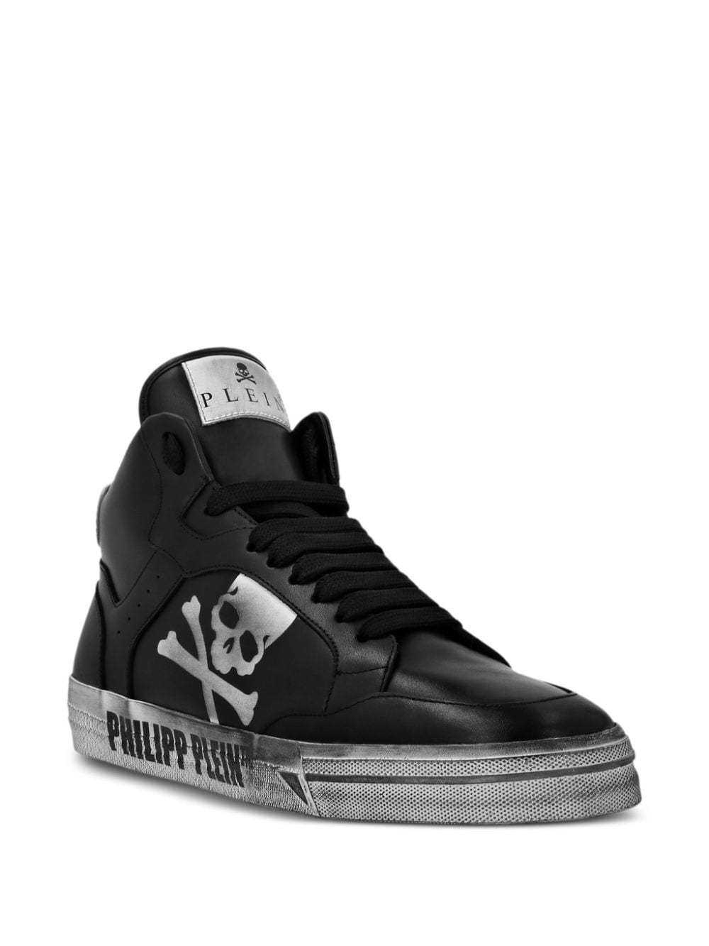 Philipp Plein Retrokickz sneakers met gerafelde afwerking - Zwart