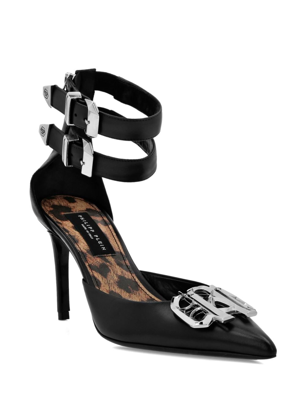 Philipp Plein Gothic pumps met hak - Zwart