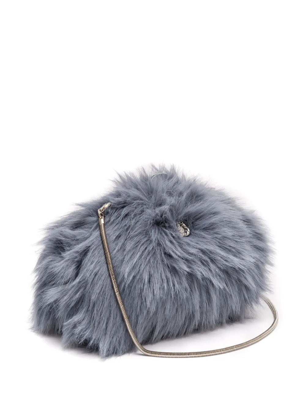 Isla Teddy schoudertas van imitatiebont - Blauw