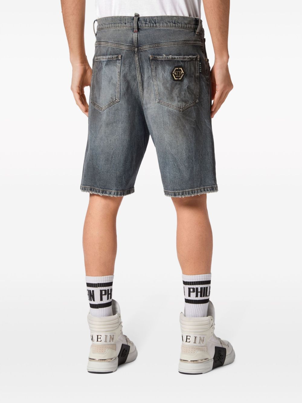 Philipp Plein Denim shorts Grijs