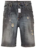Philipp Plein distressed-effect denim shorts - Grey