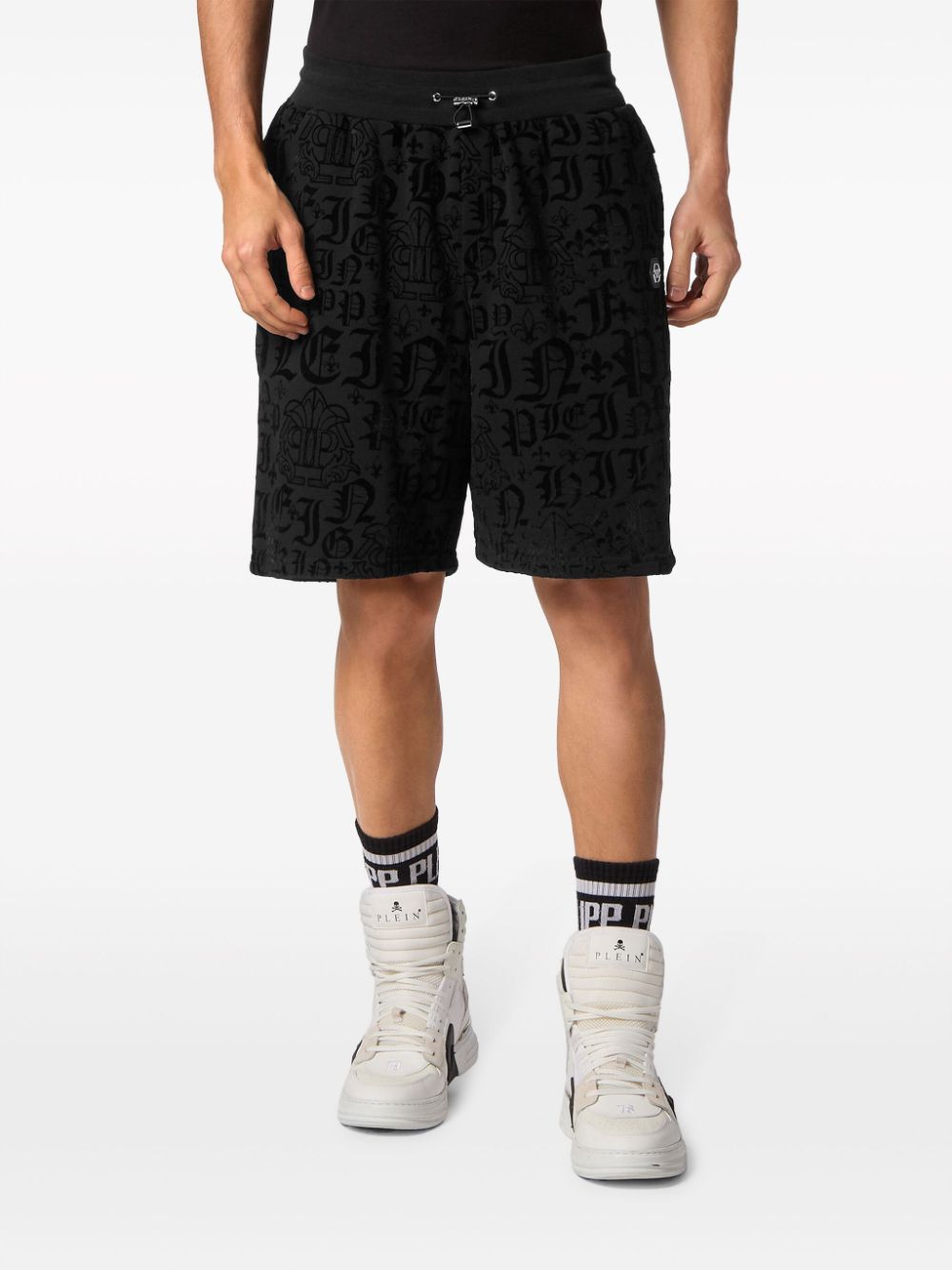 Philipp Plein Gothic Plein-print track shorts Men