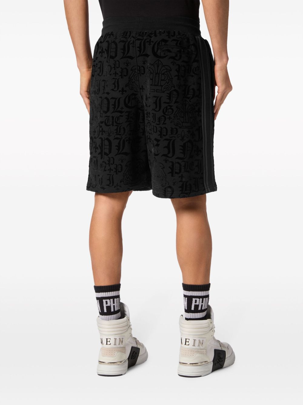 Philipp Plein Gothic Plein-print track shorts Men