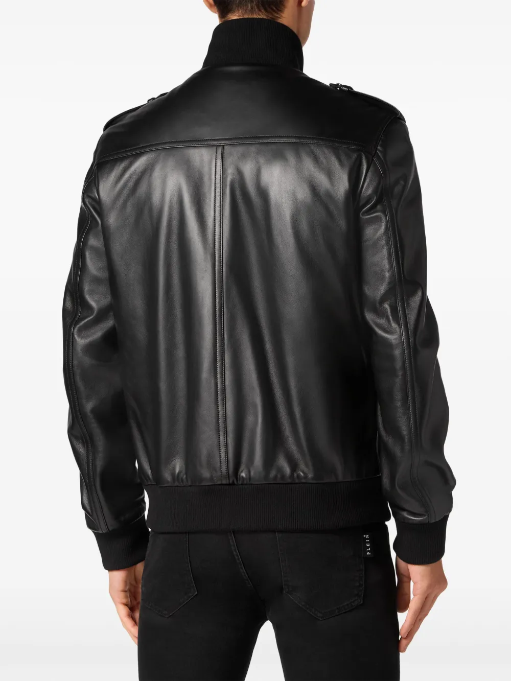 Philipp Plein Bomberjack met logopatch Zwart