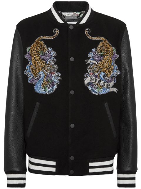 Philipp Plein tiger-print bomber jacket Men