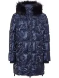 Philipp Plein ccamouflage-print padded parka coat - Blue