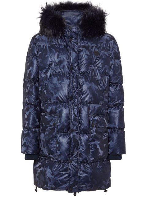 Philipp Plein ccamouflage-print padded parka coat Men