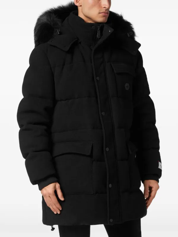 Philipp Plein faux-fur Hooded Jacket | Black | FARFETCH
