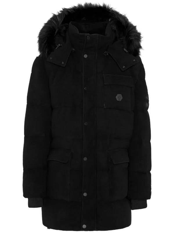 Philipp Plein faux-fur Hooded Jacket Black FARFETCH PH
