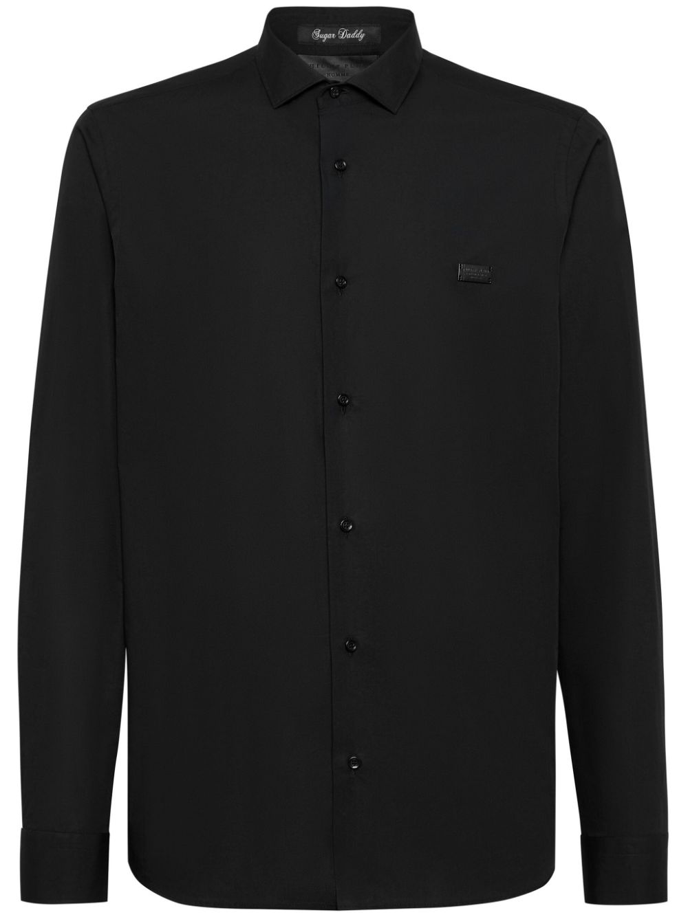 Philipp Plein Tiger-print Crystal-embellished Shirt In Black